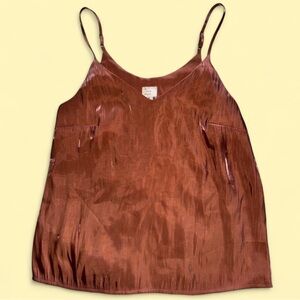 Satin Brown Cami Top